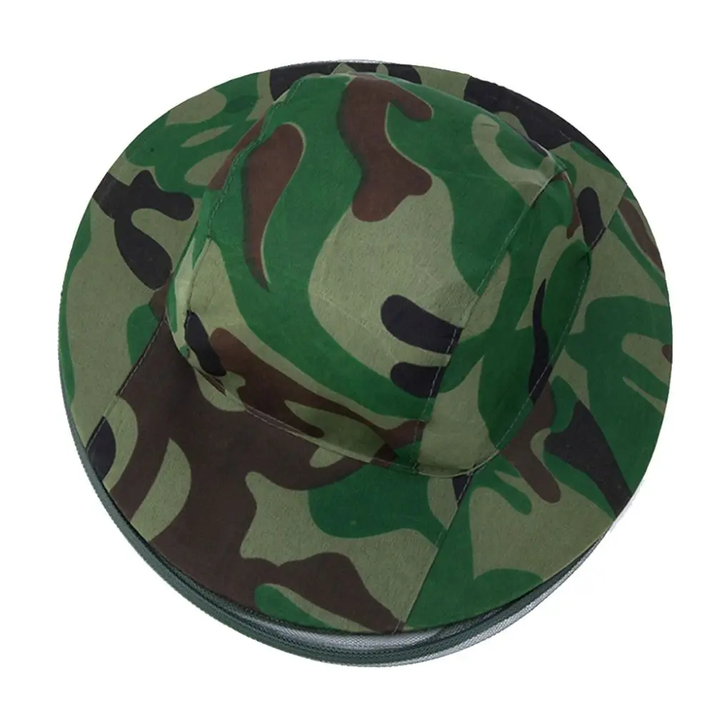 Hat Outdoor Equipment Camouflage Hat-Veil Anti Mosquito Insect Mesh Outdoor Fishing Sun Cap Mosquito Net Anti Bee