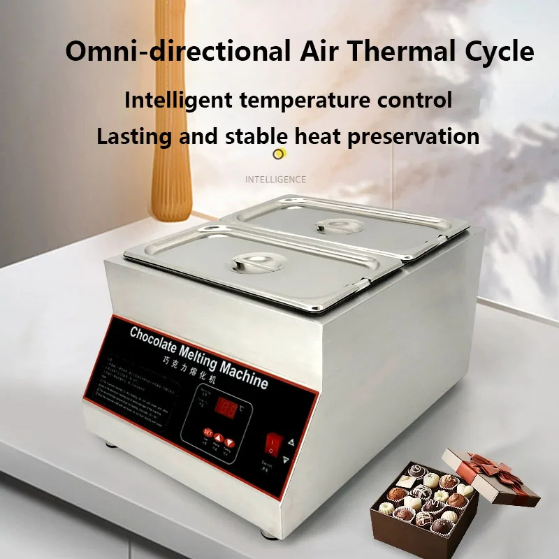 Chocolate Melting Machine Electric Warmer 1/2/4 Tanks Hot Chocolate Melter Maker Commercial Chocolate Melting Pots Household 3