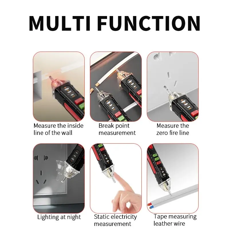 Electric Pen High-Precision Induced Electric Tester Pen Electroprobe Screwdriver Probe Light Voltage Tester Detector Test