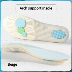Enhanced Arch Support Orthopedic Shoe Insoles for Comfort and Shock Absorption (Beige)