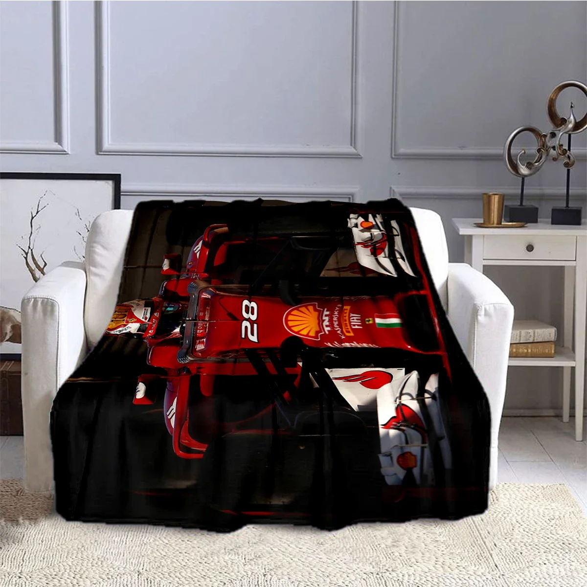 F1 Racing car Formula Racing Blanket Children's Blankets High Quality Flannel Blanket Soft Comfortable Home Travel Blanket 4