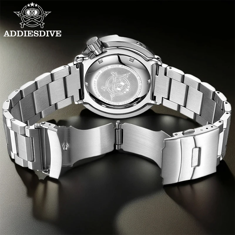 ADDIESDIVE Orologio Subacqueo Automatico Uomo 1000M - Vetro Zaffiro, Movimento NH35A, Lunetta In Ceramica, Acciaio 316L, Verde