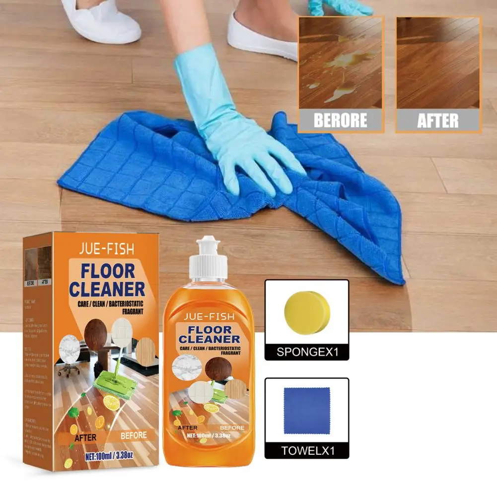Grease Remover for Floors Floor Cleaner for Wooden Floors Powerful Wood Floor Cleaner Removes Dirt Polishes Tiles Brightens