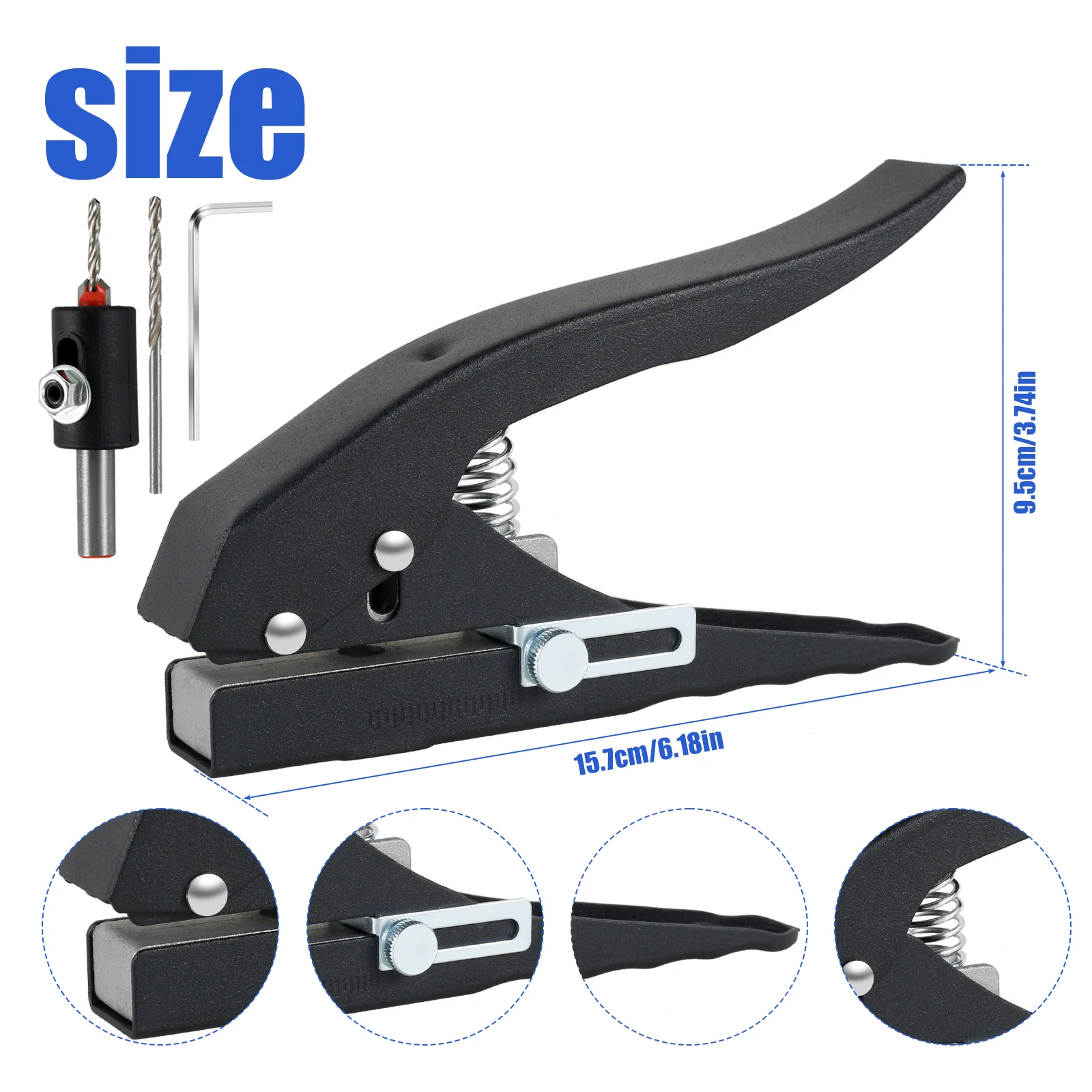 Single Hole Punch 8/10mm Heavy Duty Hole Puncher Portable Hole Edge Banding  Punching Plier with Limiter for Paper Cards - AliExpress