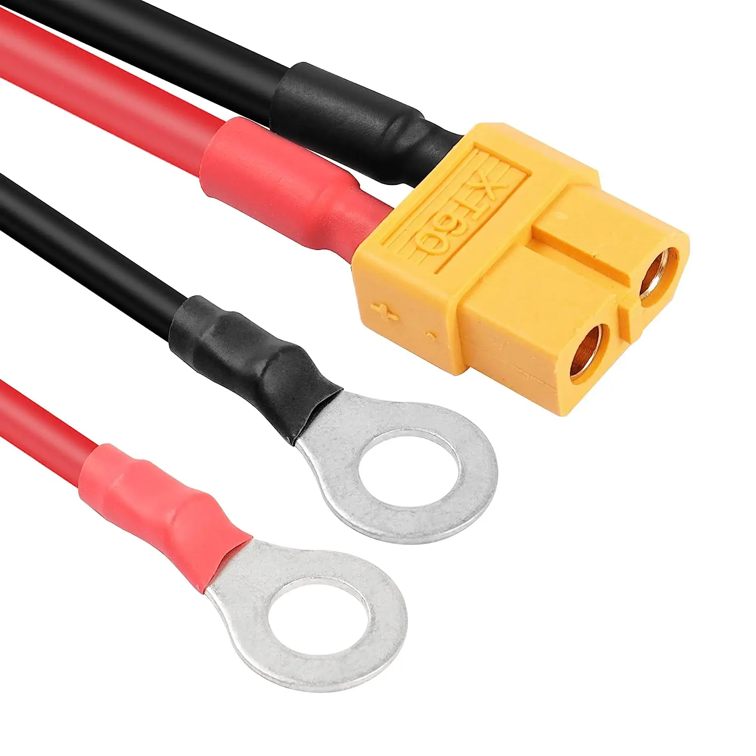 XT60 to O Ring Terminal Cable,XT60 Female to O Ring Connector Cable,with 1M 12AWG Silicon Wire,for RC Lipo Battery FPV Racing