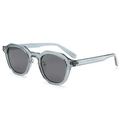 Luxury Vintage Square Polarized Sunglasses with Thick Frame (Blue with grey)