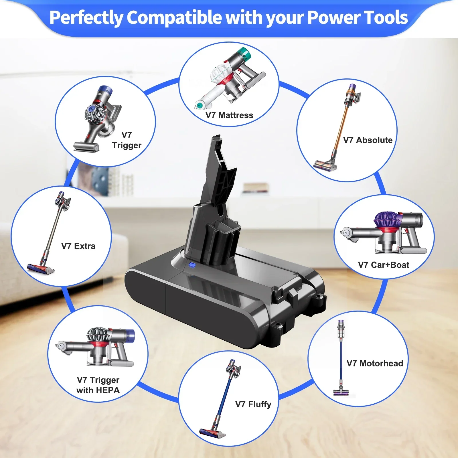 

21.6V Batterie for Dyson V6 V7 V8 V10 Series SV12 DC58 DC62 SV11 SV10 SV12 SV11 sv10 Handheld Vacuum Cleaner Spare battery