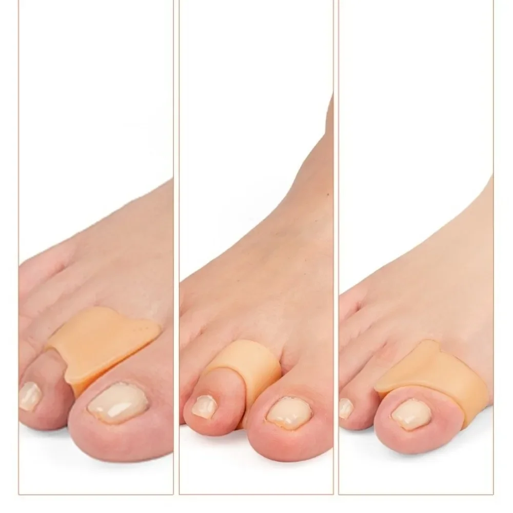 1 pair Foot Supplies Nude Toe Corrector Gel Material Toe Splint Toes Separator Hammer Toe Straightener Curled Toes