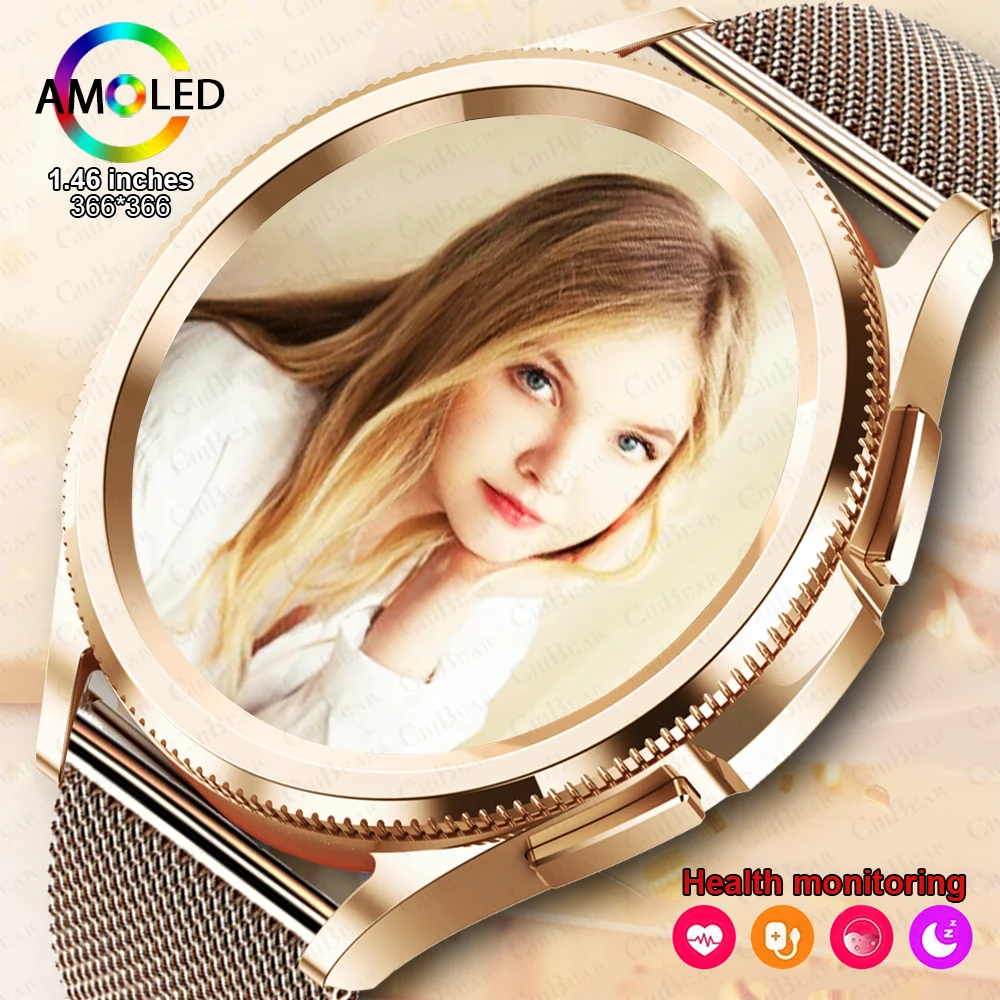 

1.43 AMOLED Smartwatch 6 Men Full Touch Blood Pressure Blood Oxygen Bluetooth Call Sports Smart Watch Men Women For IOS android