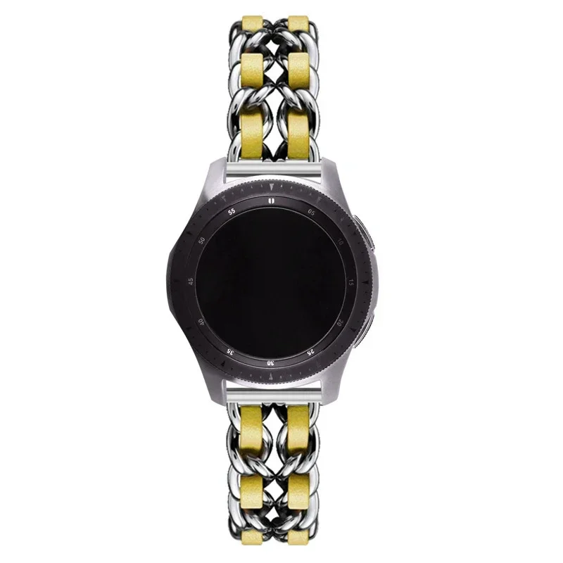 Luxurious Leather and Metal Watch Bracelet - 20mm/22mm Band
