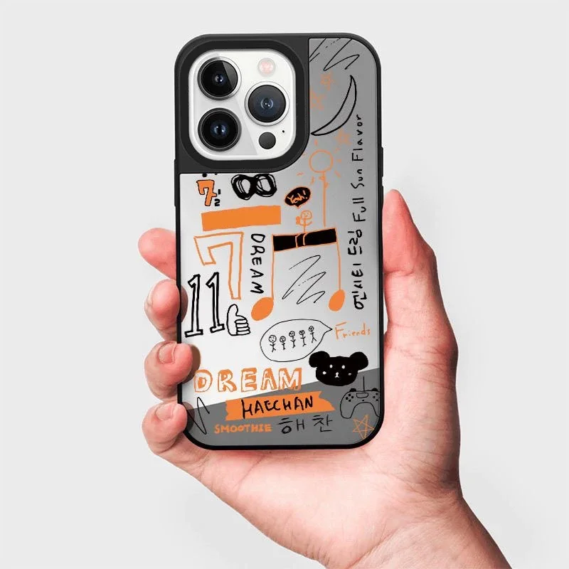 

Korean Fashion Dream Kpop Silver Mirror Magnetic Phone Case Cover for IPhone 11 12 13 14 15 Pro Max Case for IPhone 15 Pro Max