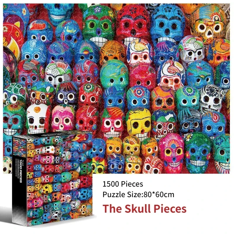 80*60cm Adults 1500pcs Paper Jigsaw Puzzle Paintings Stress Reducing Toys High Difficulty Entertainment Toy Christmas Gifts