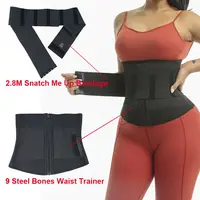 9 os en acier taille formateur corps Shaper réglable ventre ventre contrôle Snatch Me Up Wrap bandes extensibles mince corps Shaper femmes 2