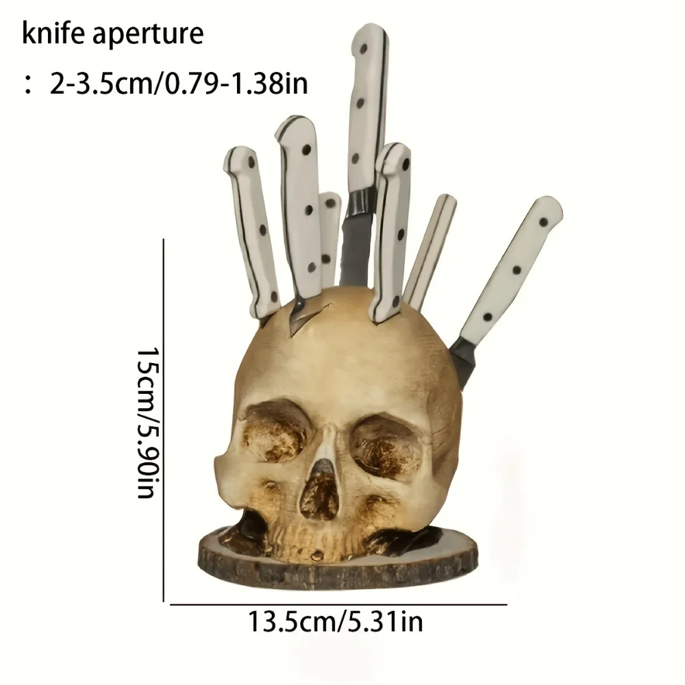 Kitchen Knives Holder Skull 6