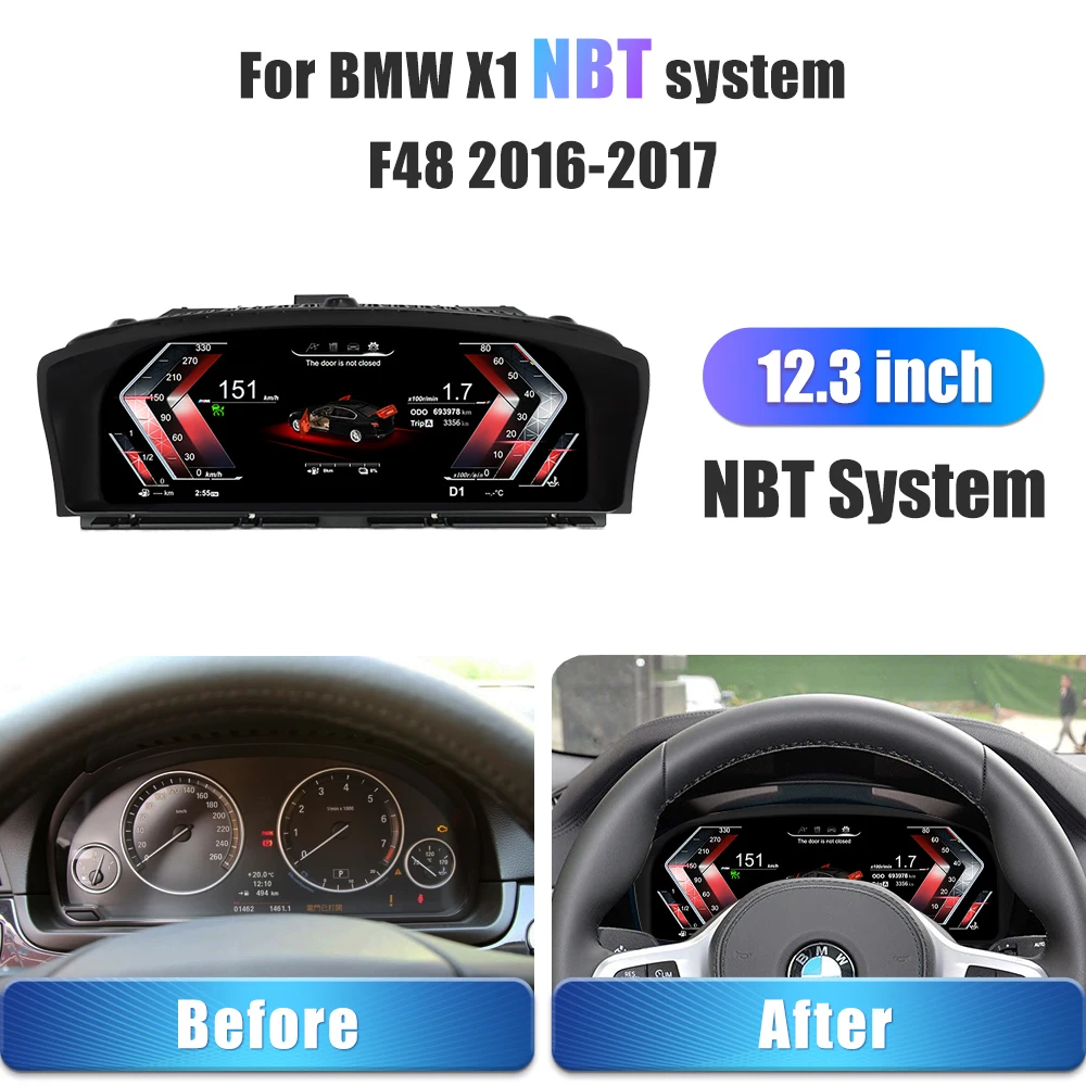LCD Digital Dashboard Cluster Panel Cockpit Voor For BMW X1 (NBT system) F48-Years Car Radio Android 13.0 Player
