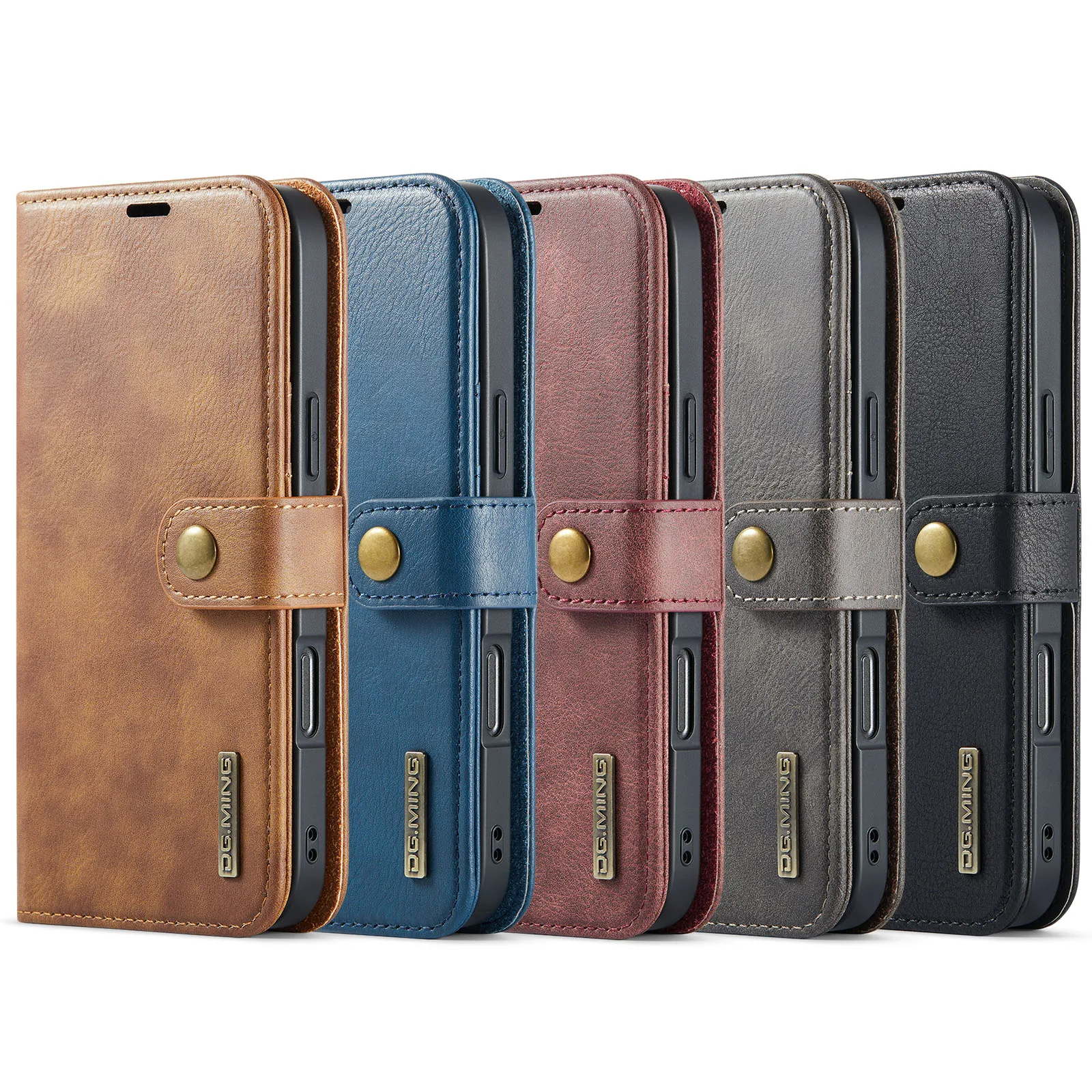 Magnetic 2-in-1 Detachable Leather Wallet Case with 3-Card Flip Cover