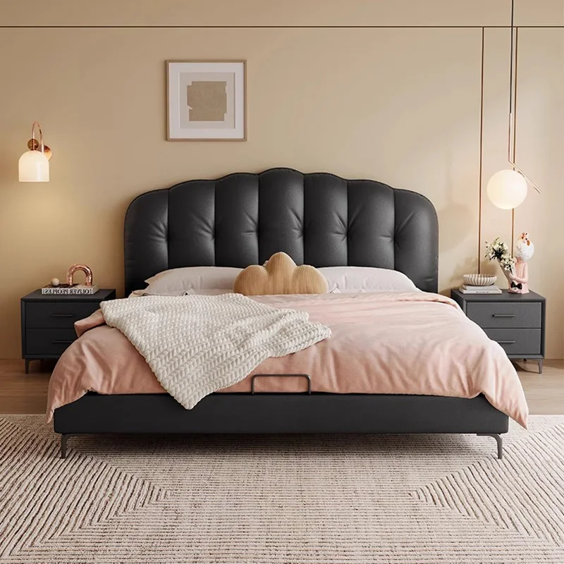 

Modern Double Bed Queen Size Minimalist Wood Lounge Bedroom Bed Free Shipping Camas Y Muebles Para El Hogar Home Furniture