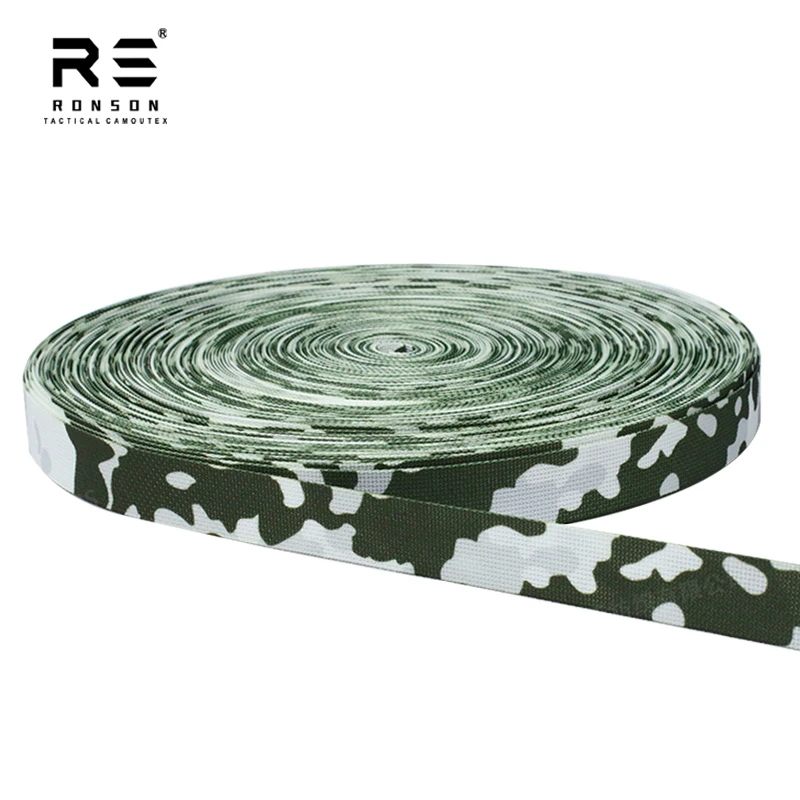 Tactical Strap Webbing 25mm Webbing Camouflage 10m Outdoor Backpack 25mm Sports Shoes Dog Shoes Printed