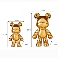 Bear Ceramic Bank Sculpture Animal Money Box Statue for Home Office Decor With Coin Slot Novelty Football Enthusiasts Gift 5