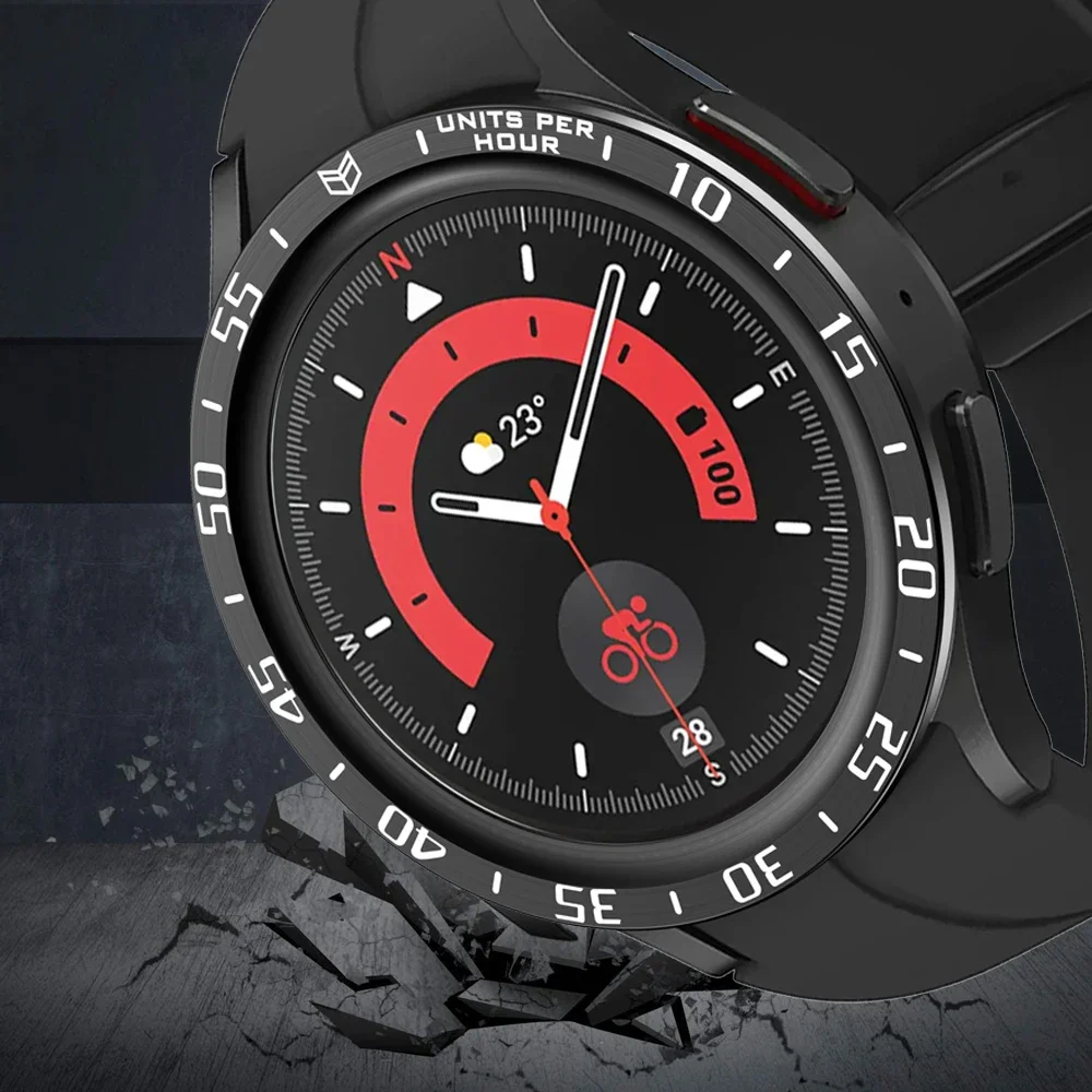 Watch Screen Protector Case Watch Cover Watch Protective Case Watch Case Watch Protective Cover Watch Bezel Insert Ring Watch Bezel Watch Screen Protector Watch Accessories Bumper Protective Case Kit for Samsung Galaxy Watch 7 6 Classic 5 Pro 45mm 4 44mm 40mm 43/47mm Frame Bumper + Dial Bezel Ring + Glass Screen Protector