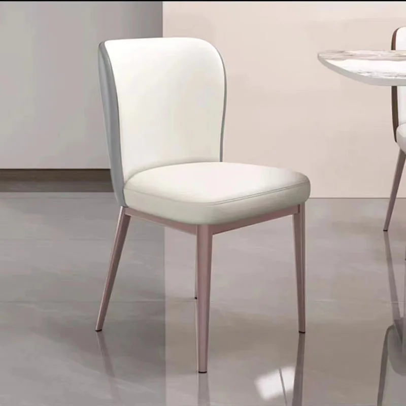 Тонкие обеденные стулья, стиль кухни, искусственная кожа, высокий отель, душевный неоклассический качественный стул, китайская небольшая мебель
