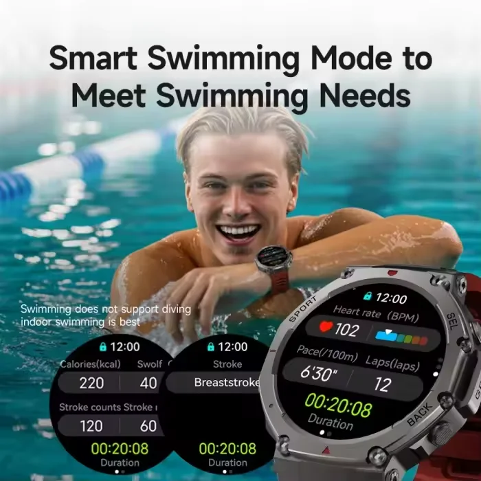 2025 T-Rex 3 Military GPS Waterproof Smart Watch AMOLED Built-in Six Frequency Satellite Outdoors Sports Fitness Smartwatch Men