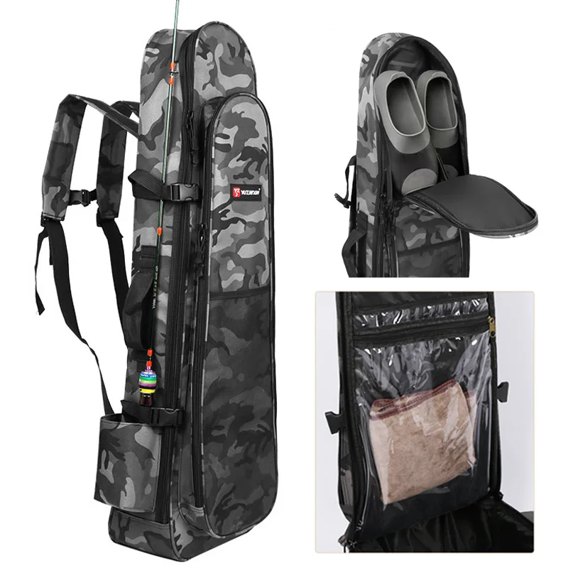 Sac à dos pêche tactique XA204G étanche - Grand rangement équipement pêche avec compartiments organisés