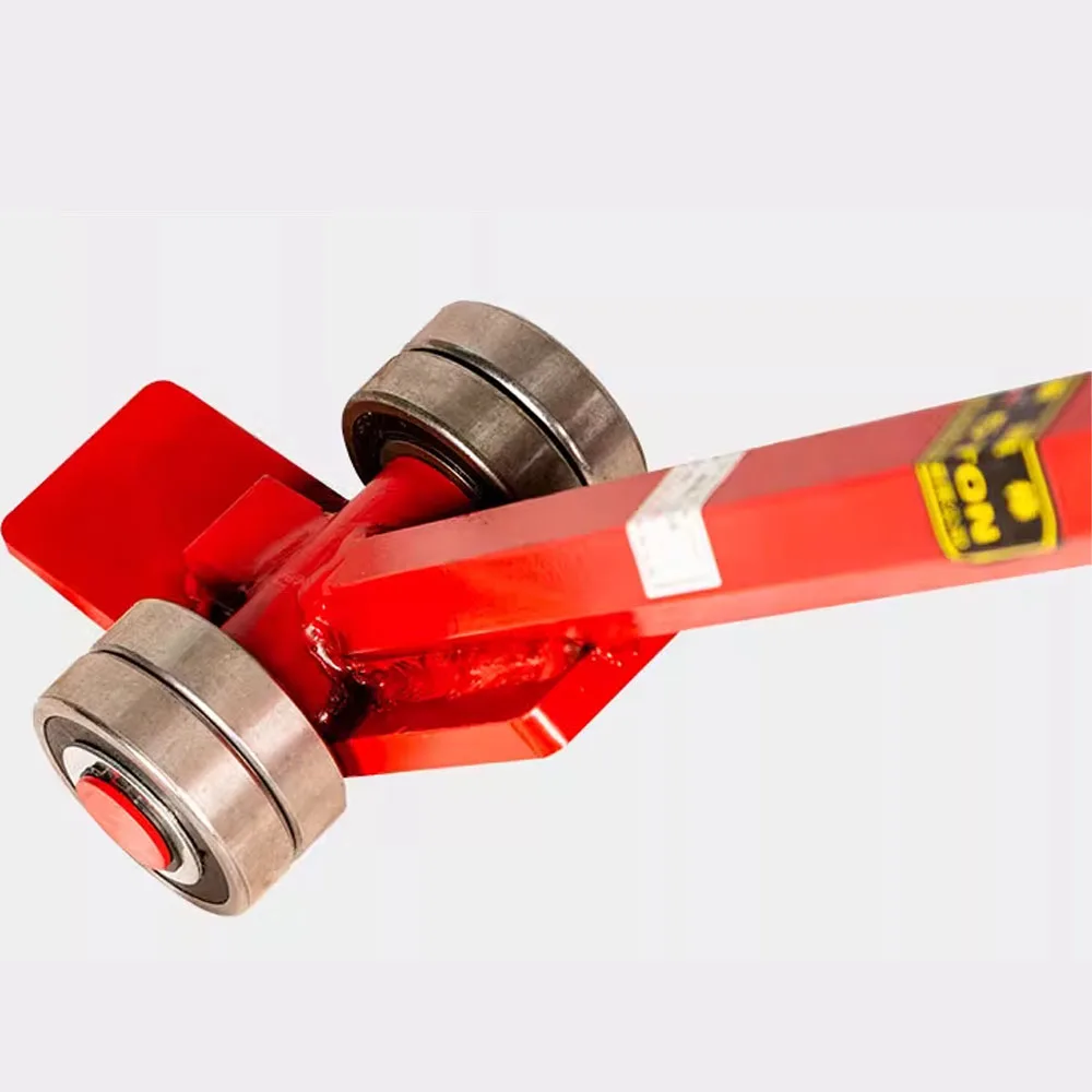 Wheeled Flat Head Pulley Lifting Crowbar Heavy Duty Thickened Seamless Steel Pipe Bearing Lifting And Handling Equipment