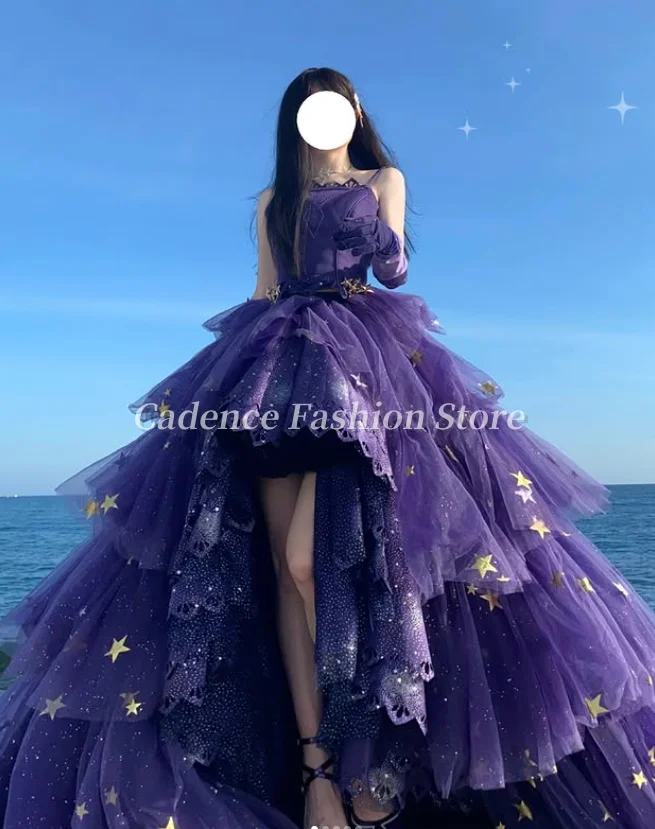Purple Gothic Prom Dress