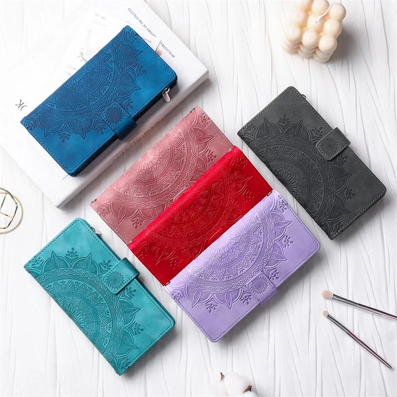 Zipper Card Case for Samsung Galaxy A54 A34 A14 A53 A33 A73 A13 A23 A52 A12 A72 A50S A30S A51 A71 Leather Wallet Protect Cover 6