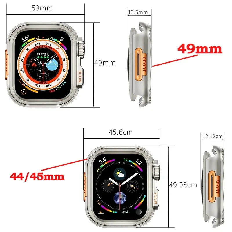 Premium Aluminum Metal Watch Protector Case - Durable Bumper Frame Cover