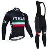 Winter ITALIA 2025 Long Cycling  Jersey Bike Jacket Maillot Pants Set UAE Team Ropa Ciclismo Thermal Fleece Bicycle Clothing 2