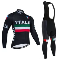 Winter ITALIA 2025 Long Cycling  Jersey Bike Jacket Maillot Pants Set UAE Team Ropa Ciclismo Thermal Fleece Bicycle Clothing 2