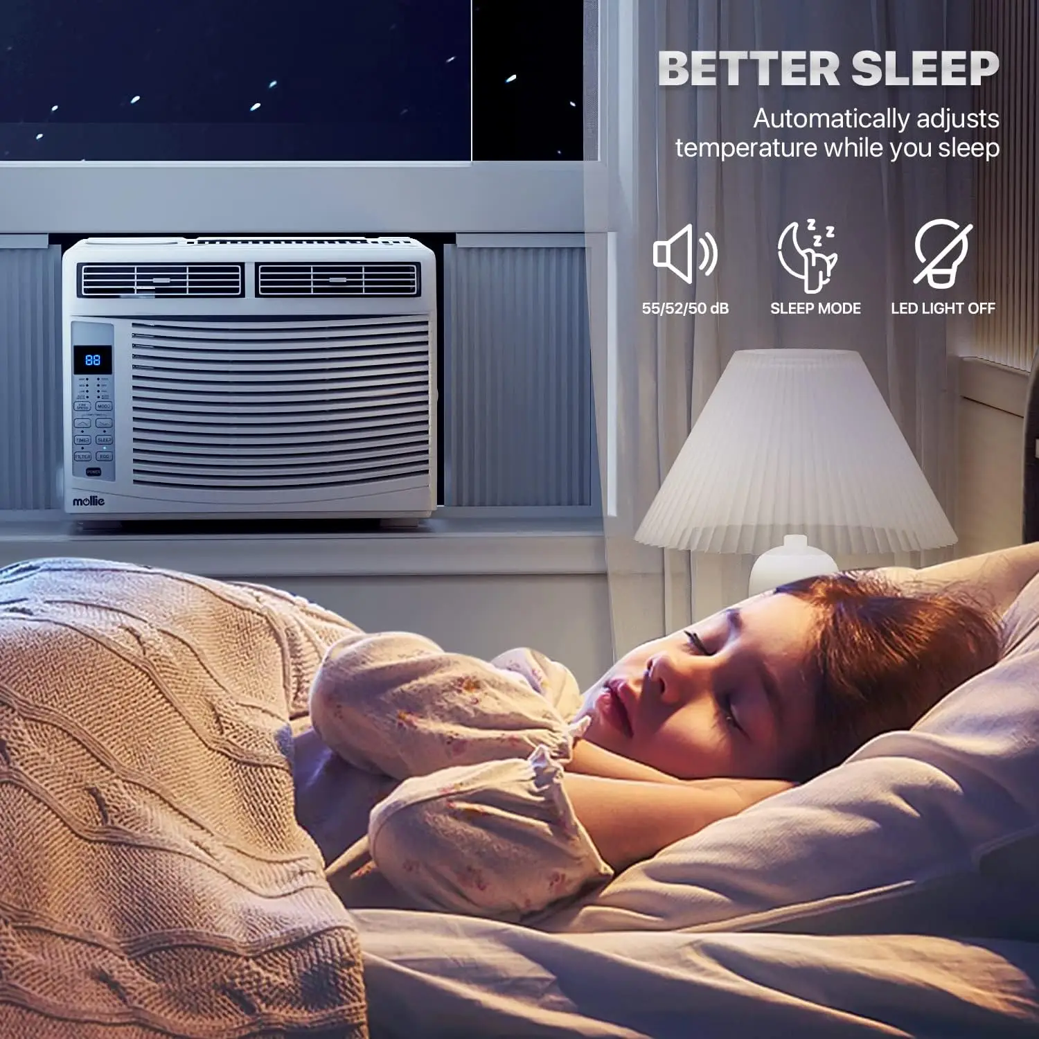 6000 BTU Window Air Conditioner, ac window unit with Washable Filter, Remote, Dehumidifier, Fan, Cools Up to 250 Square Feet