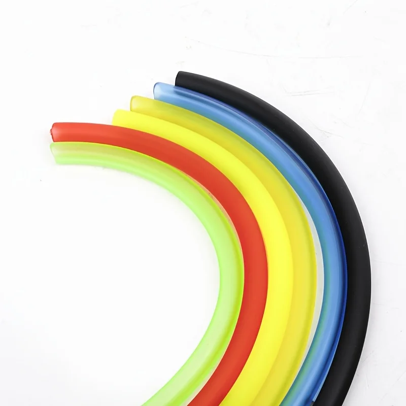 Durable Universal Motorcycle Fuel Hose - 1-Meter Colorful Corrosion-Resistant Oil Pipe with Fixing Clip