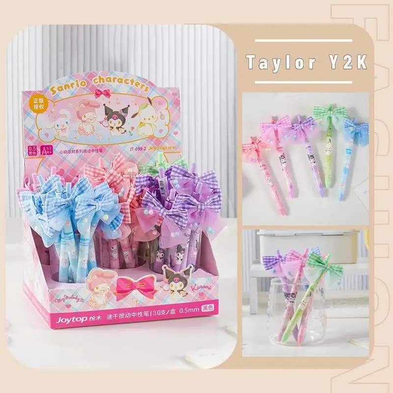 

36pcs Sanrio Cinnamoroll Unisex Pen Anime My Melody Kuromi Pochacco Signature Pen Student Learning Supplies Stationery Gift