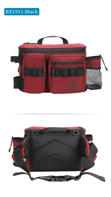 TSURINOYA Multifunction Fishing Lure Bag RX1911 Outdoor Large Capacity  Waterproof Hip Bag Shoulder Bags Fishing Tackle Pack