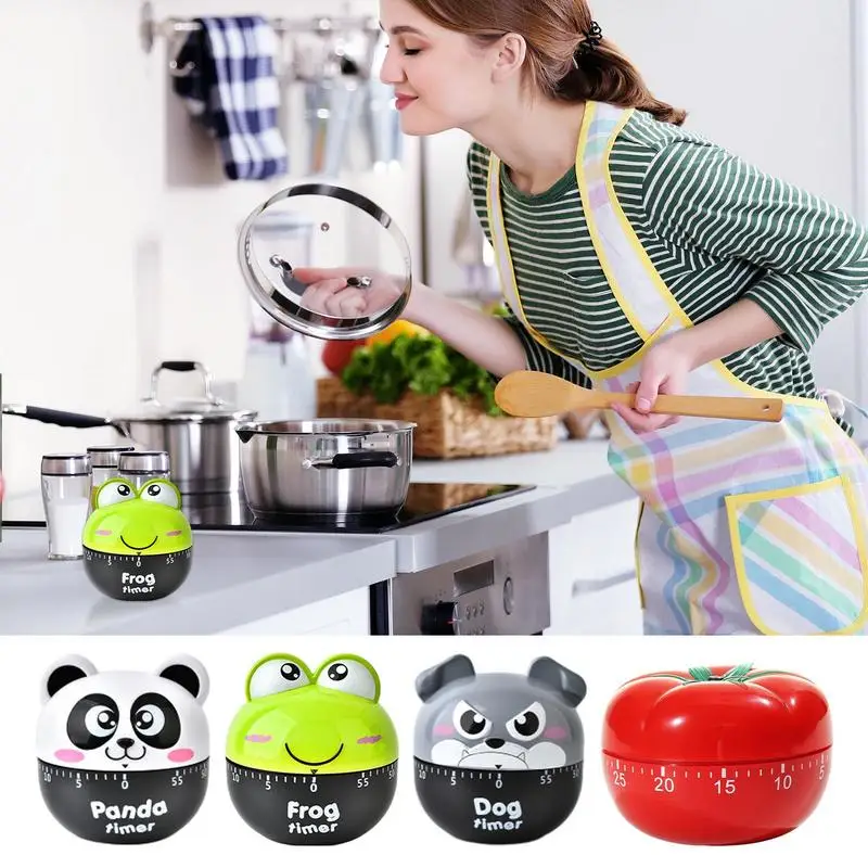 

Cartoon Timer For Kids durable 60 Minute Study Timer Clock cute animal shaped mechanical timer kitchen timer home accessories