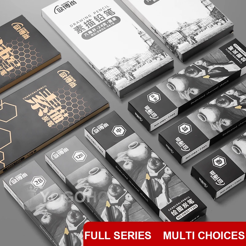 Professional Sketch & Drawing Pencil Set – Graphite & Charcoal with Case 2