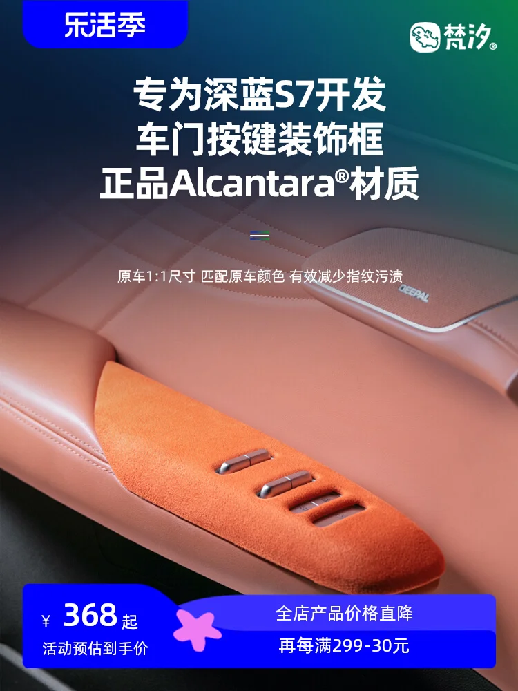 

Декоративная панель с дверной кнопкой из алькантары для Changan DEEPAL S7 ABS