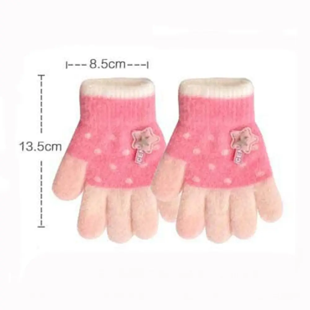 Kids Polyester Winter Gloves Full Fingers Windproof