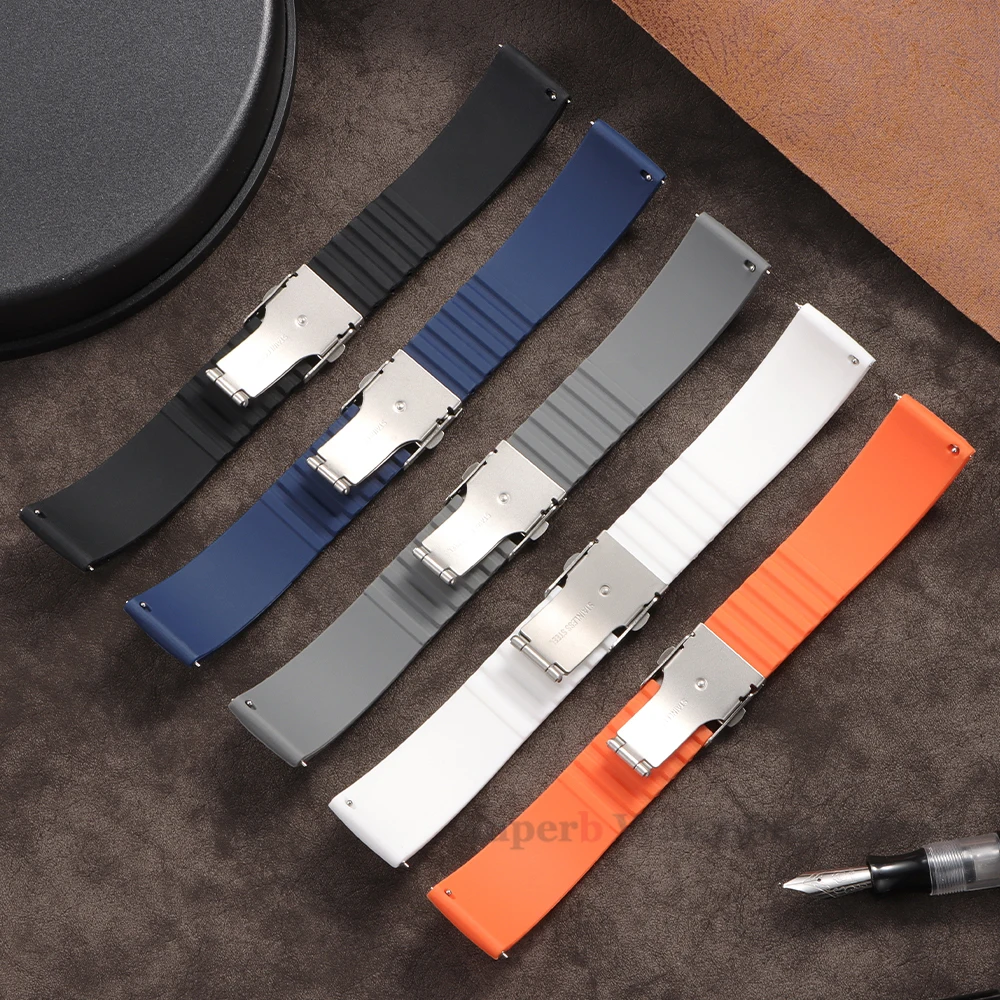 Silicone Quick Release Waterproof Sport Watch Strap - Soft and Durable Wrist Band