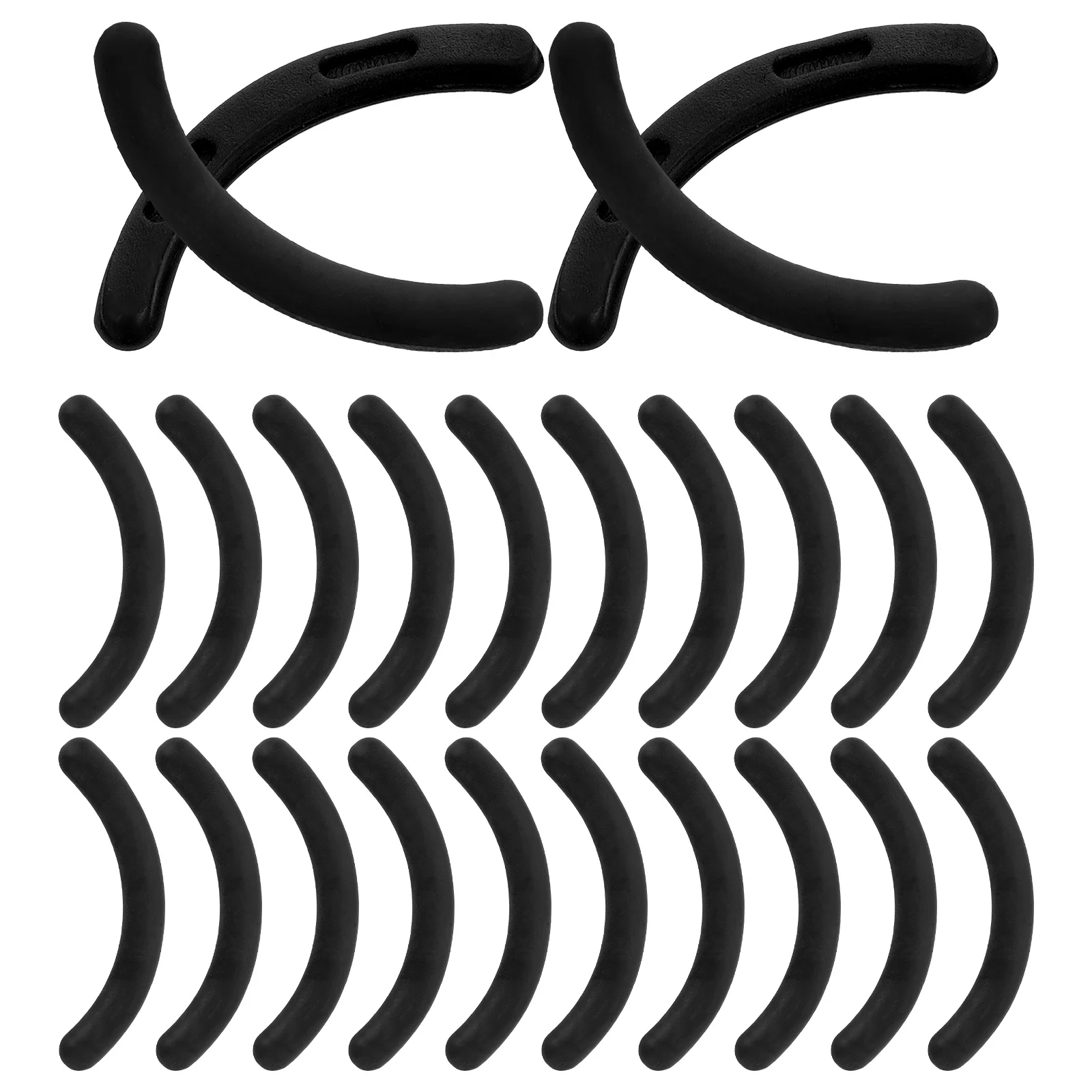 24 Pcs Eyelash Curler Refills Rubber Replacement Pads Lash Tool Cushions Eye Makeup Accessories Universal Compatibility Long