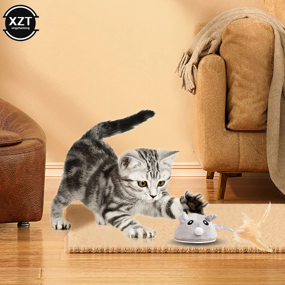 Pet Toy Smart USB Wireless Electronic Rat Plush RC Mouse Automatic Flocking Emulation Toys Rat for Cat Dog Joke Scary Trick