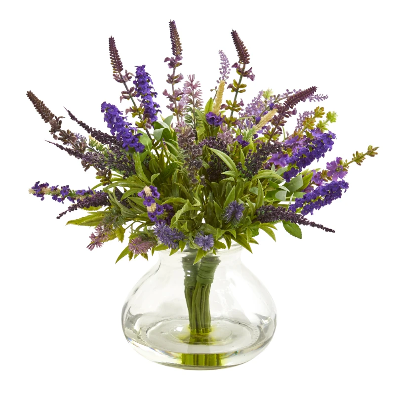 

Artificial Flower Arrangement in Vase, Purple