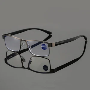 Men Reading Glasses Women Presbyopia Glasses Anti Blue Light Blocking Computer Eyewear TR90 Steel Prescription Eyeglasses Frame