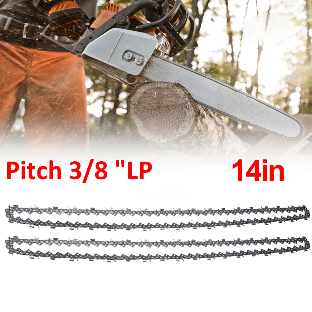 14/20 Inch Steel Chainsaw Chains 3/8LP 0.05 Electric Saw 50/76 Drive Link Chain Replacement 3Pcs Garden Cutting Lumber Hand Tool