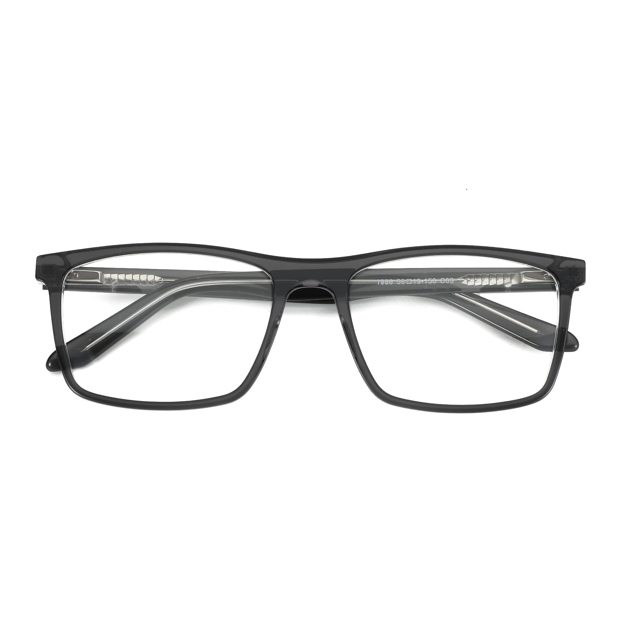 ZENOTTIC Trend-Acetat-optische Brille, großer Rahmen, quadratisch, solide Spleißbrille, modische Brille ohne Sehstärke, 1986 – Detail 11