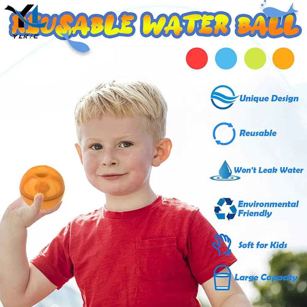 12 Pcs Magnetic Reusable Water Ball Self Sealing Water Splash Ball Fun Fight Game Self-Sealing Bomb for Summer Games
