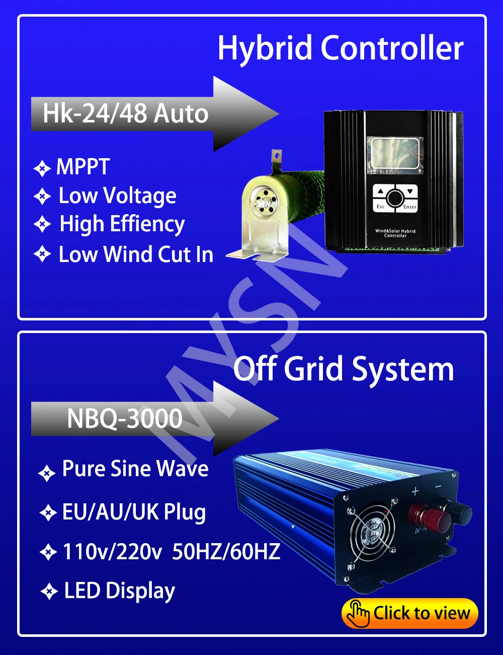Description Picture 6 of item10KW 15KW Wind Vertical Turbine Generator Alternative Free Energy Windmill 48V 96V MPPT Hybrid Controller For Home Use System